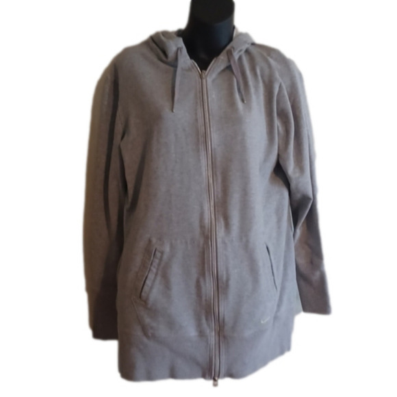 NIKE slimmer Fitting Ladies Xl Nike Hoodie/ Jacket. Light Grey. - Picture 1 of 11